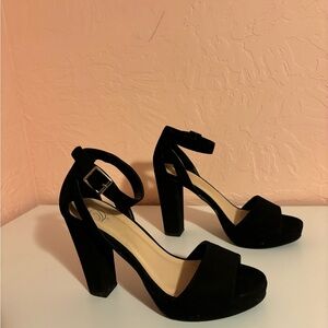 Black platform heels